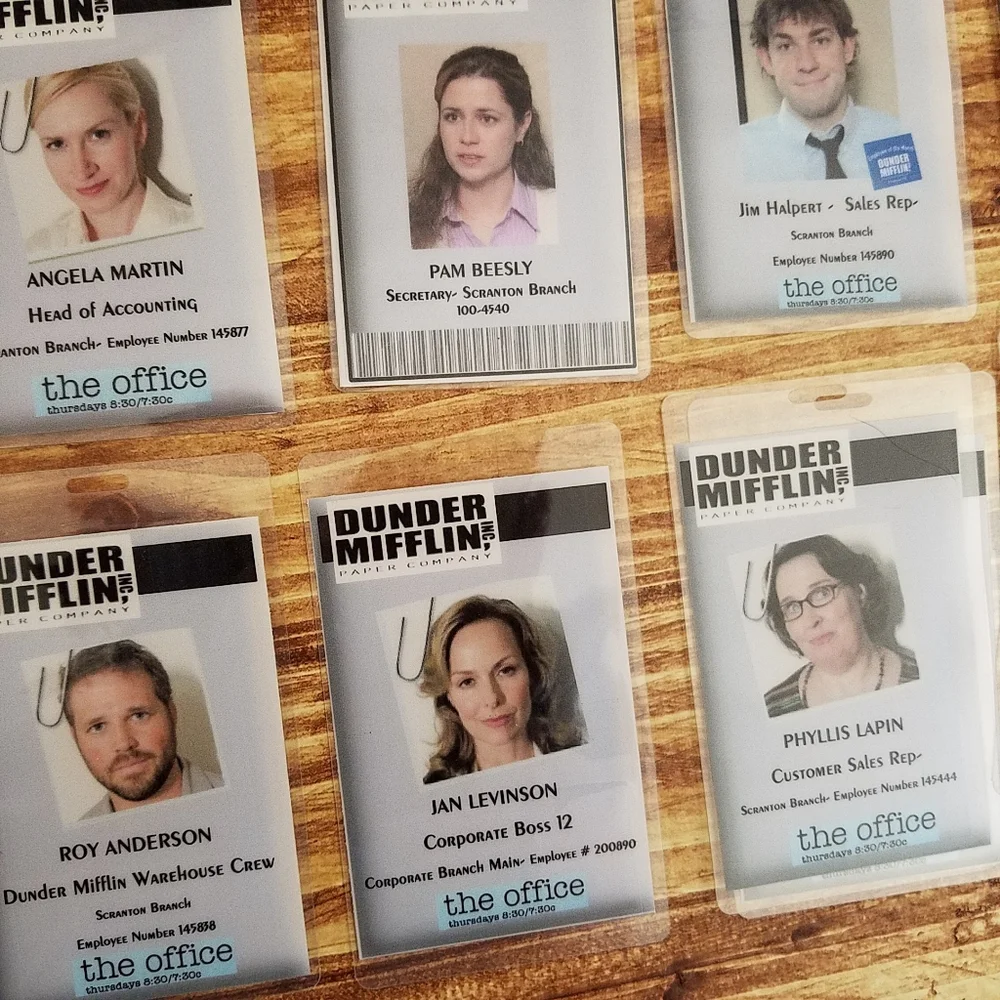 The Office TV Show Character Badge Card Lot - Party Supplies Funny Universal NBC